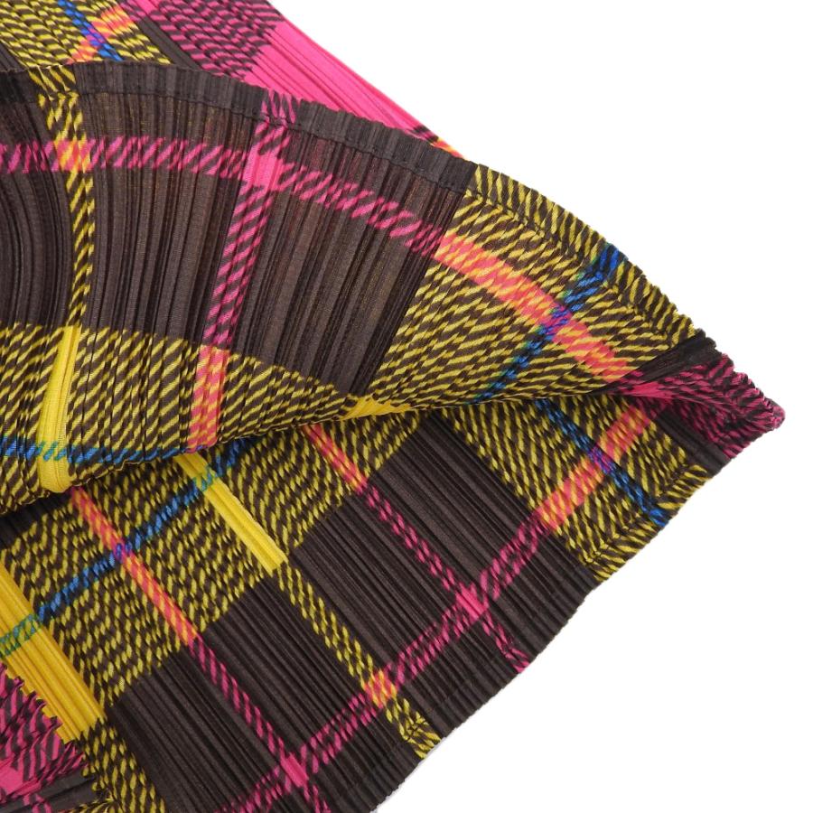 プリーツプリーズ 美品 PLEATS PLEASE プリーツプリーズ タータンチェック セットアップ レディース マルチカラー 3 2 PP14-JK361/JG366 3 プリーツプリーズPLEATS PLEASE タータンチェックプリントプリーツ