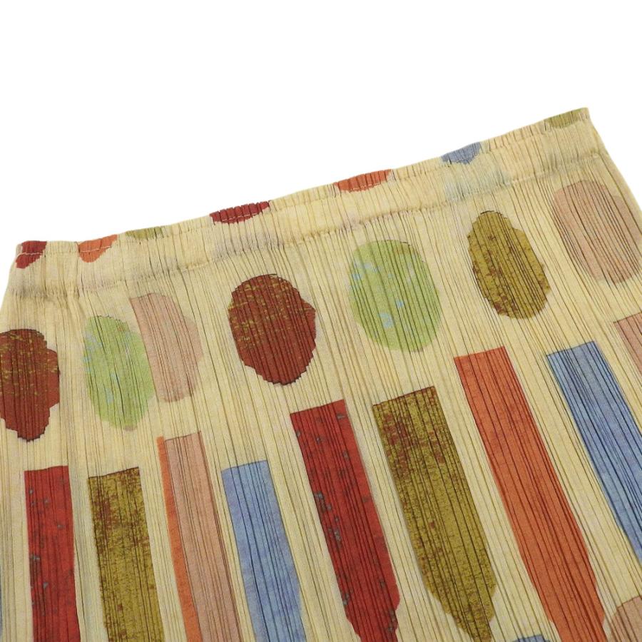 美品 PLEATS PLEASE プリーツプリーズ スカート レディース オレンジ系  