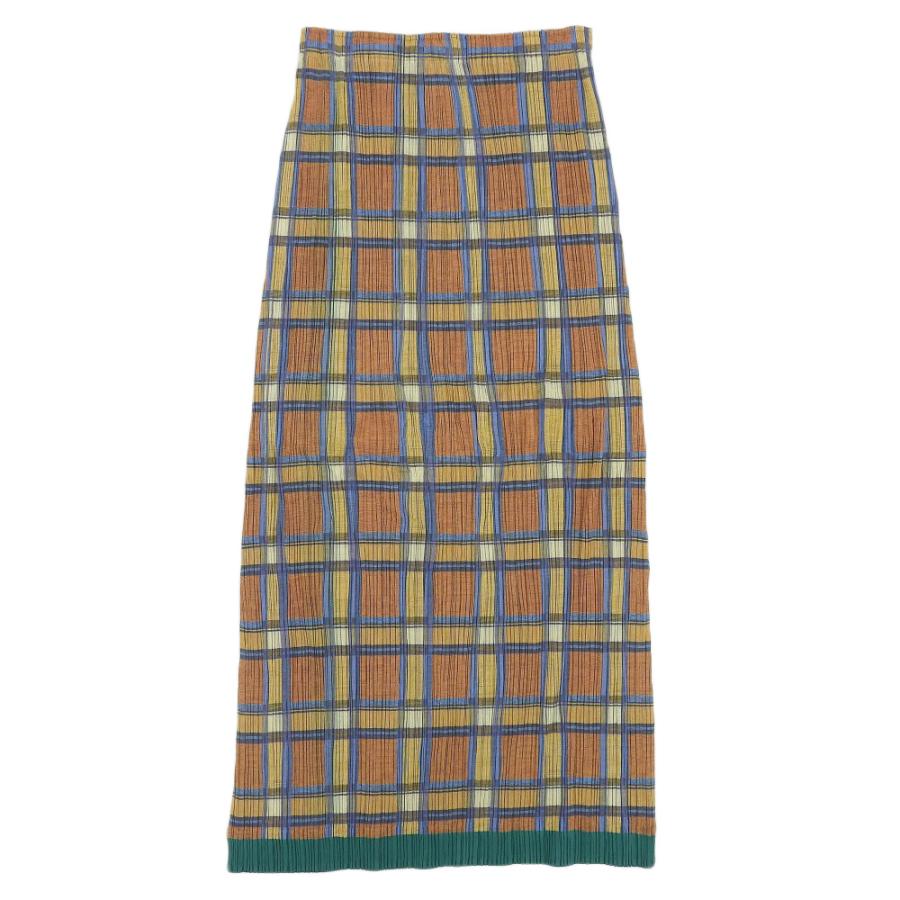 美品 PLEATS PLEASE プリーツプリーズ チェック グリーンライン
