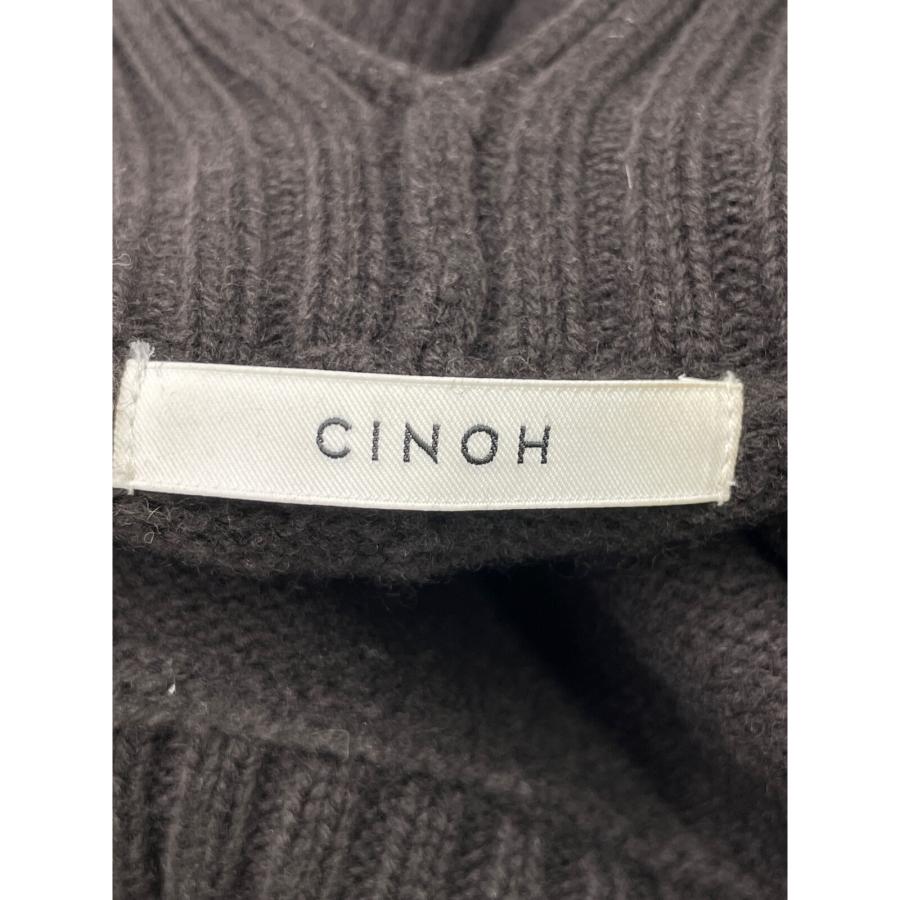 CINOH チノ 19WKN501 ブラウン モックネック ミドルゲージ オーバー