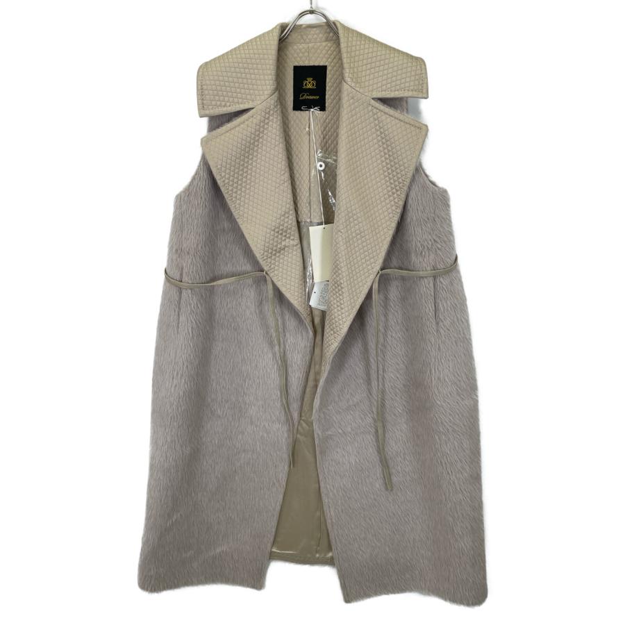 Drawer ベージュ ノースリーブ ロングジレ