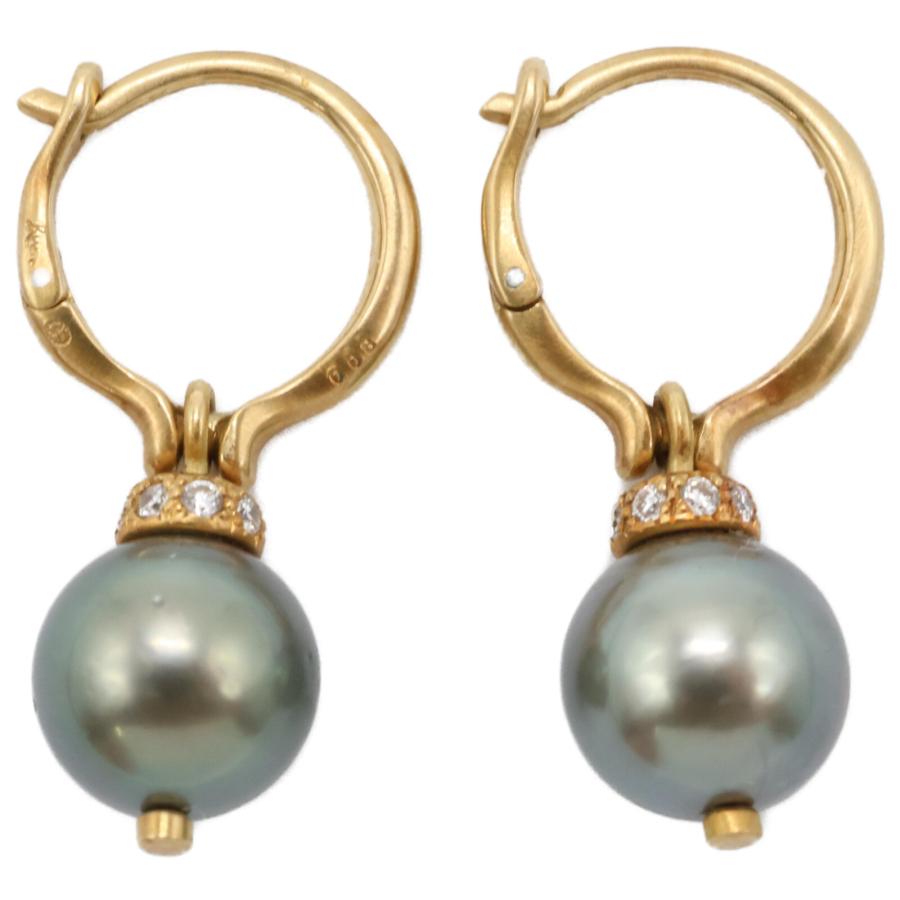 hum ハム K18 メレダイヤ 0.08ct ハミングパール フープ ピアス hum ハム K18 メレダイヤ 0.08ct ハミングパール フープ ピアス