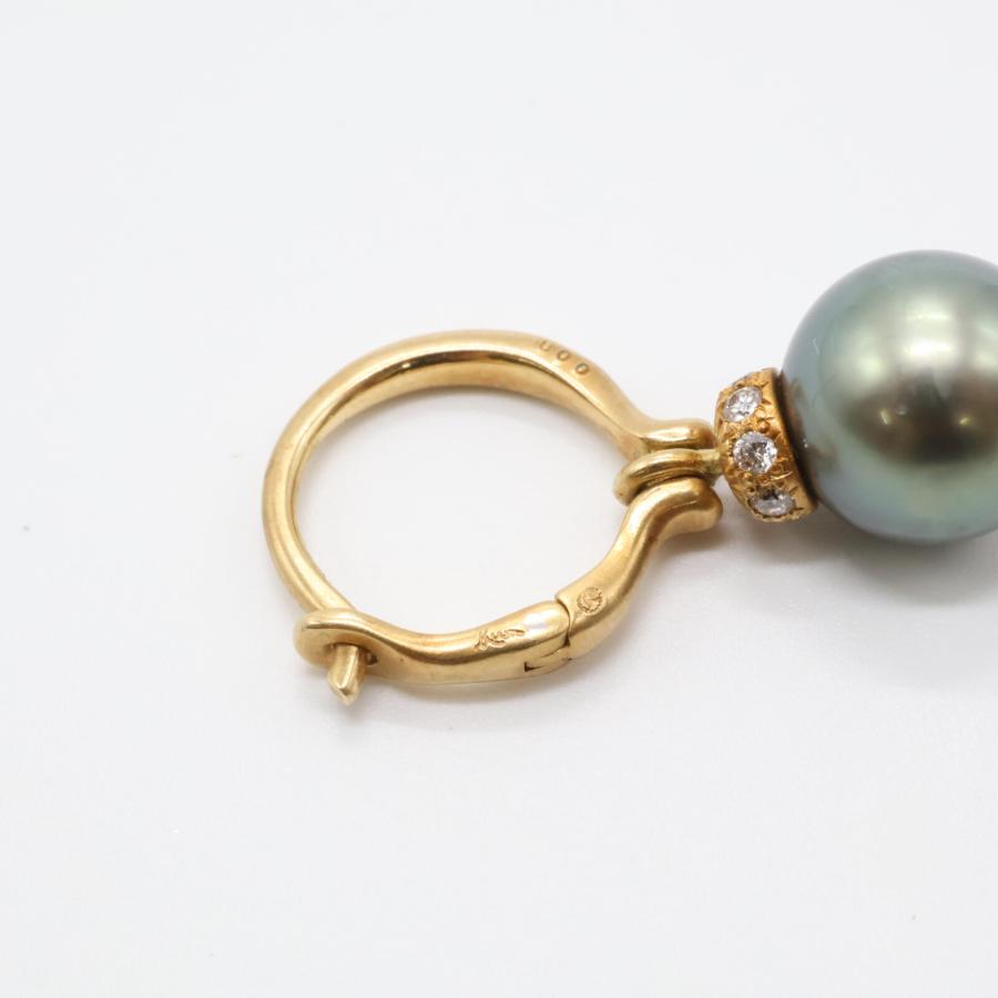 hum ハム K18 メレダイヤ 0.08ct ハミングパール フープ ピアス hum ハム K18 メレダイヤ 0.08ct ハミングパール フープ ピアス