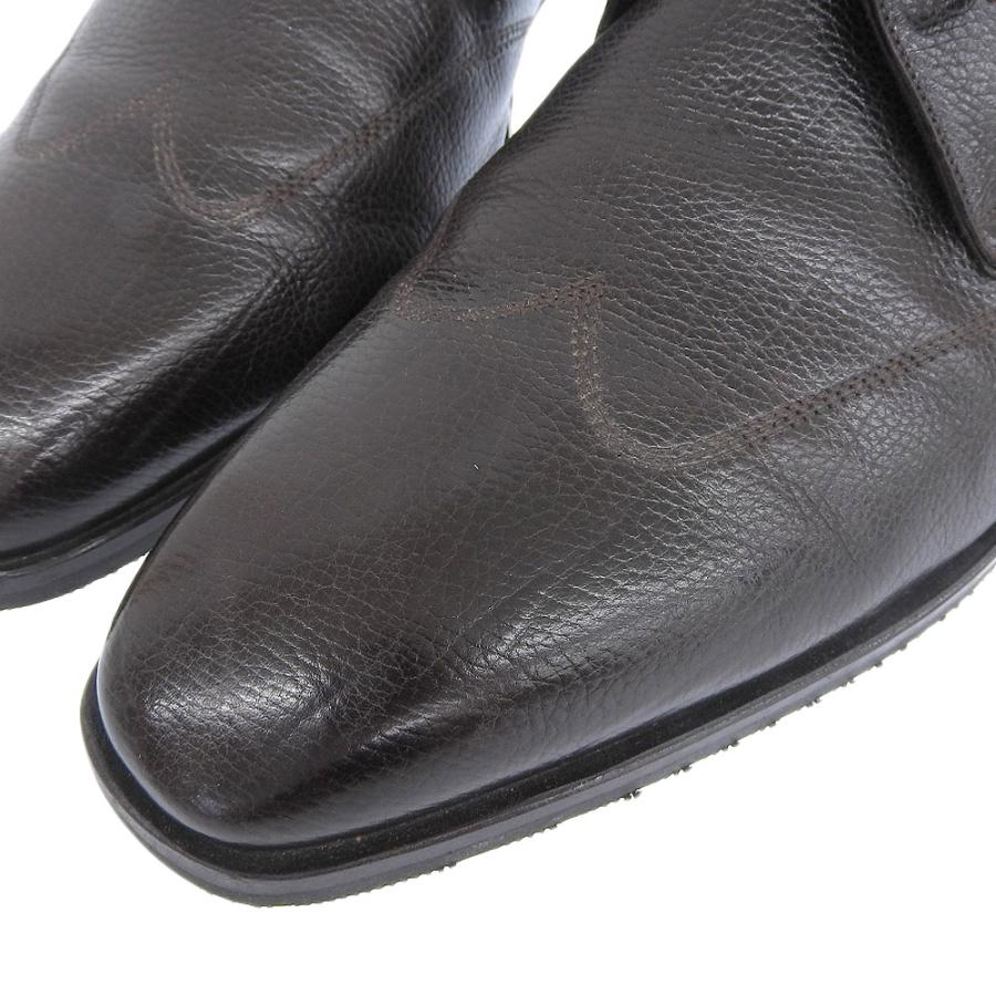 GIORGIO ARMANI ジョルジオアルマーニ ウイングチップ シボレザー ドレス シューズ メンズ ブラウン 42.5