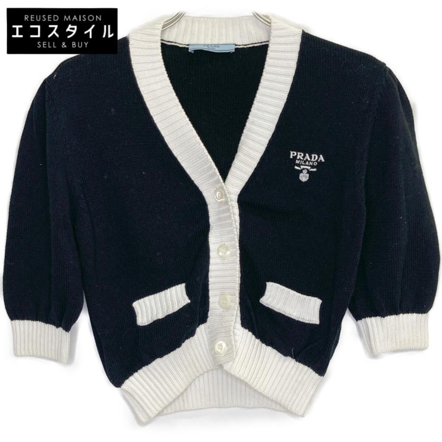 PRADA プラダ 23年製 P25104 クロップド ニットカーディガン PRADA プラダ 23年製 P25104 クロップド ニットカーディガン