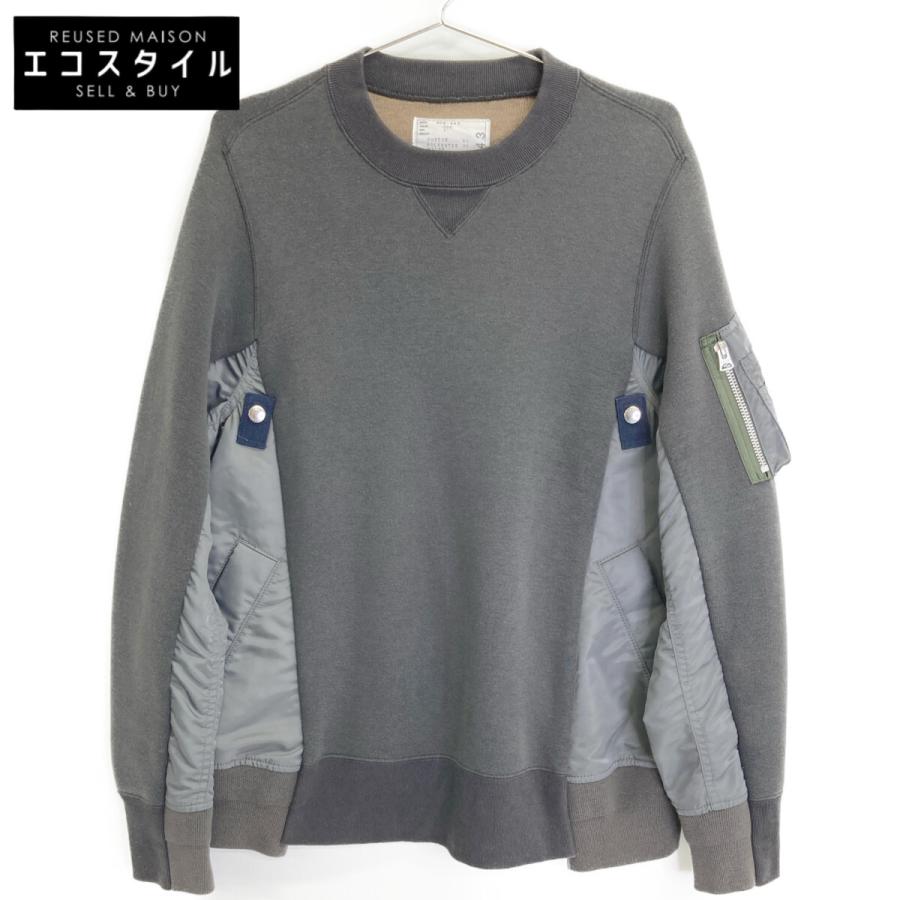sacai サカイ SCM-043 22AW ブラック コットン×ナイロン 切替 sacai サカイ SCM-043 22AW ブラック コットン×ナイロン 切替