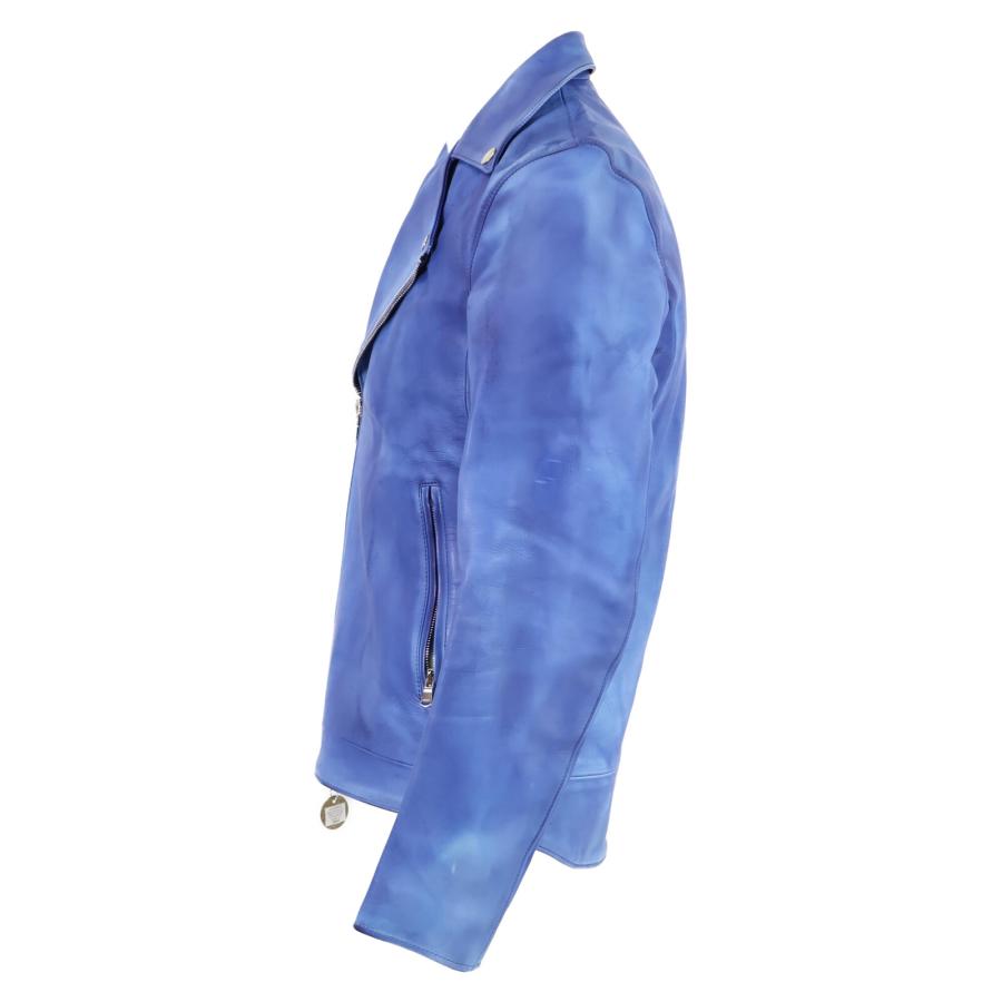 STRUM（ストラム）　バーニングダイシングルライダース　サイズM カスタマーズSTRUM シングルライダース/バーニングダイ