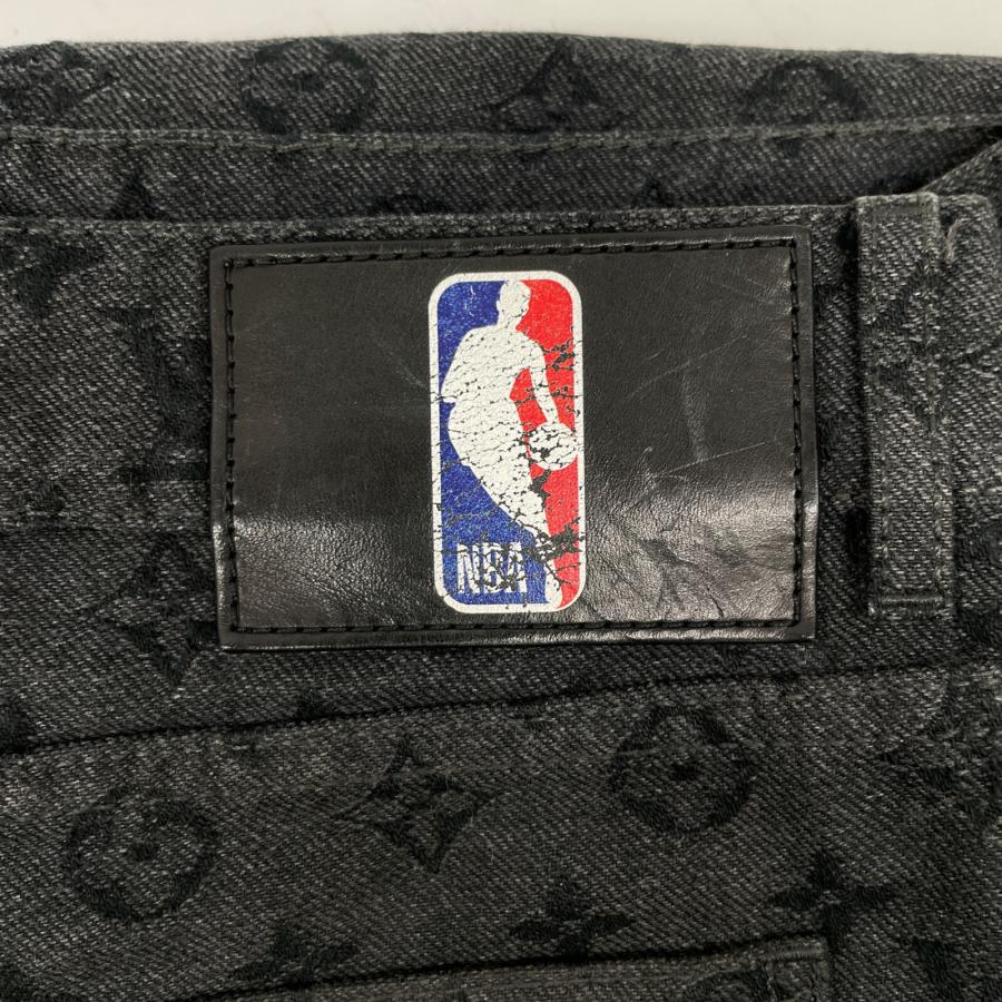 Louis Vuitton NBAロゴ ブラックデニムパンツ Louis Vuitton NBA Monogram Logo Gris Chine Grey Black Regular