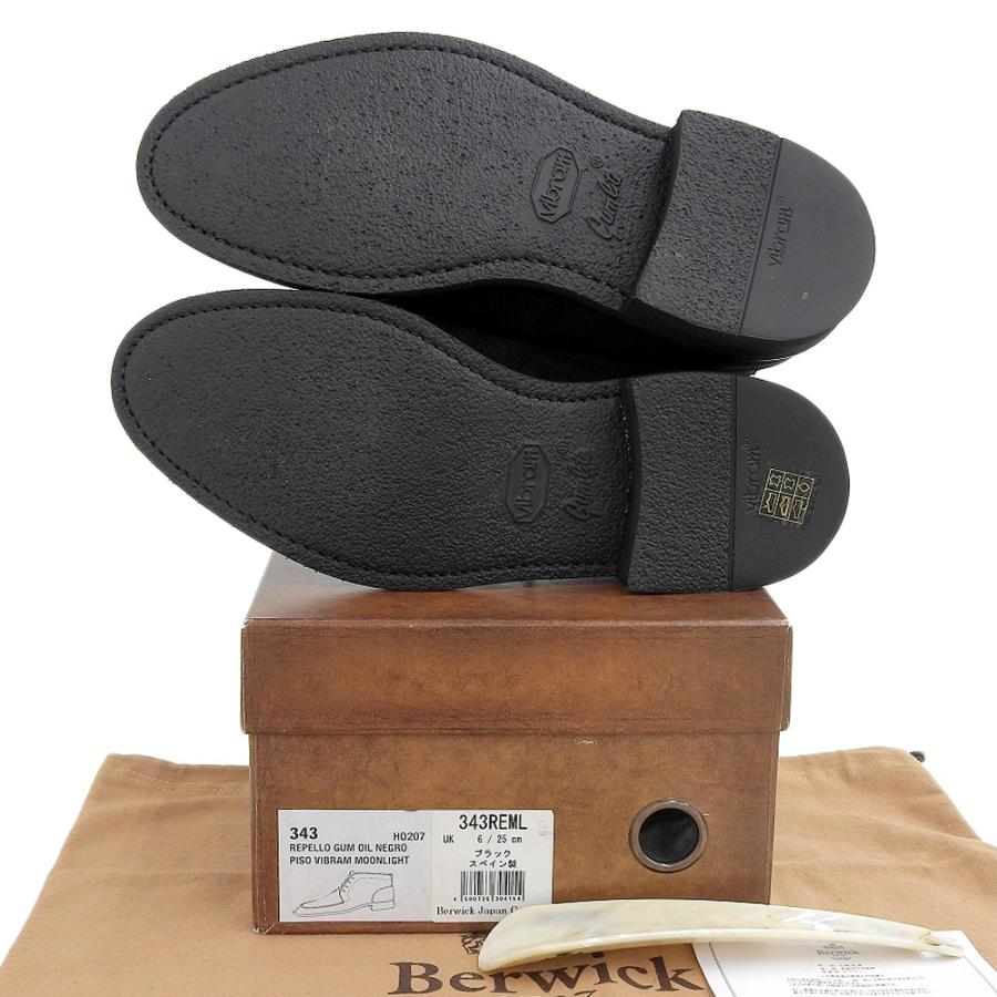 美品 Berwick バーウィック 343 スエード Uチップ シューズ メンズ