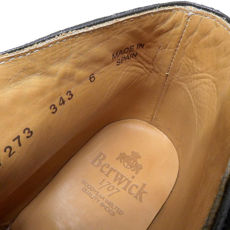 美品 Berwick バーウィック 343 スエード Uチップ シューズ メンズ