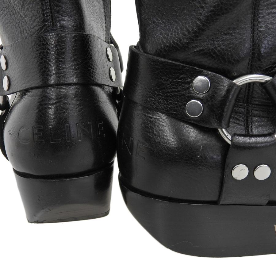 CELINE セリーヌ バイカーブーツ シューズ サイドファスナー