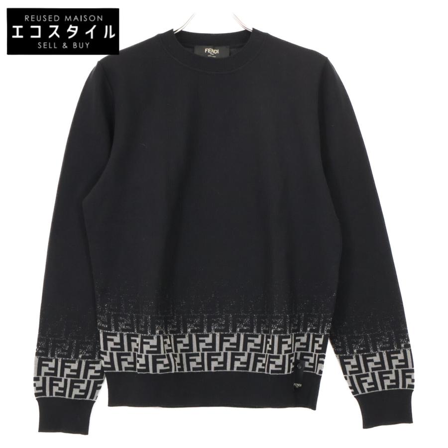 フェンディ FZY092 ACFR Fｽﾞｯｶﾛｺﾞｸﾞﾗﾃﾞｰｼｮﾝﾆｯﾄ 46 FENDI（フェンディ） FZY092 ACFR Fズッカロゴグラデーションニット