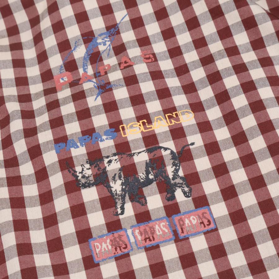 PAPAS パパス D0431FJM001 チェック ダウンジャケット ブラウン M