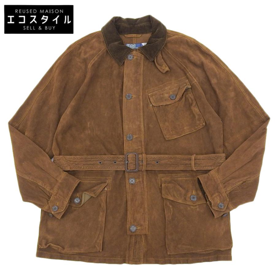 ポロカントリー ラルフローレン スウェードハンティングジャケット ブラウン M ポロカントリー ラルフローレン スウェードハンティングジャケット