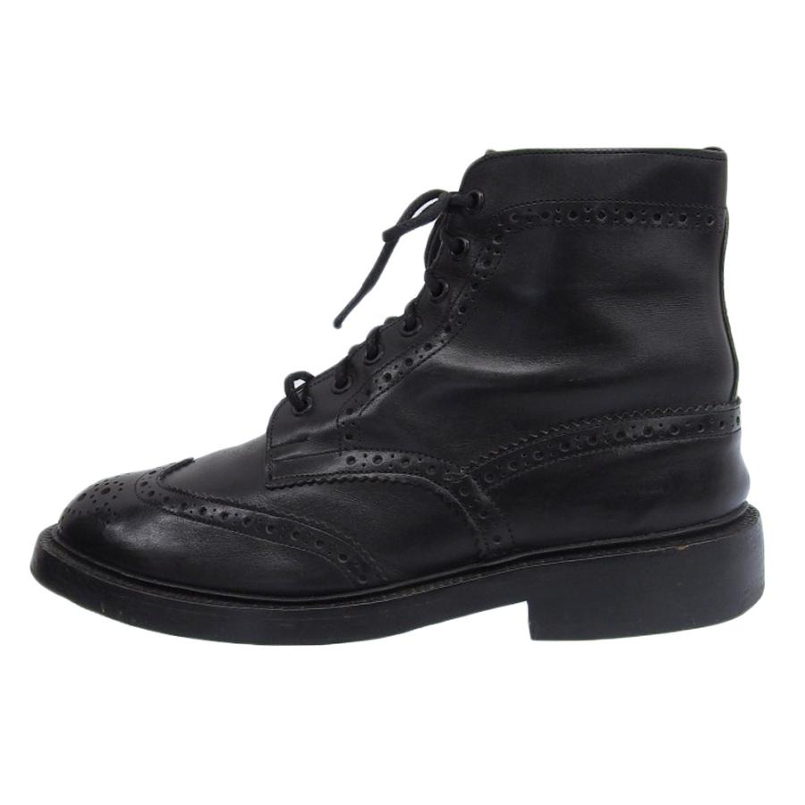 Tricker's Stow ブラック ブローグブーツ 8 1/2 Tricker's（トリッカーズ） STOW ブローグ カントリー ブーツ シューズ