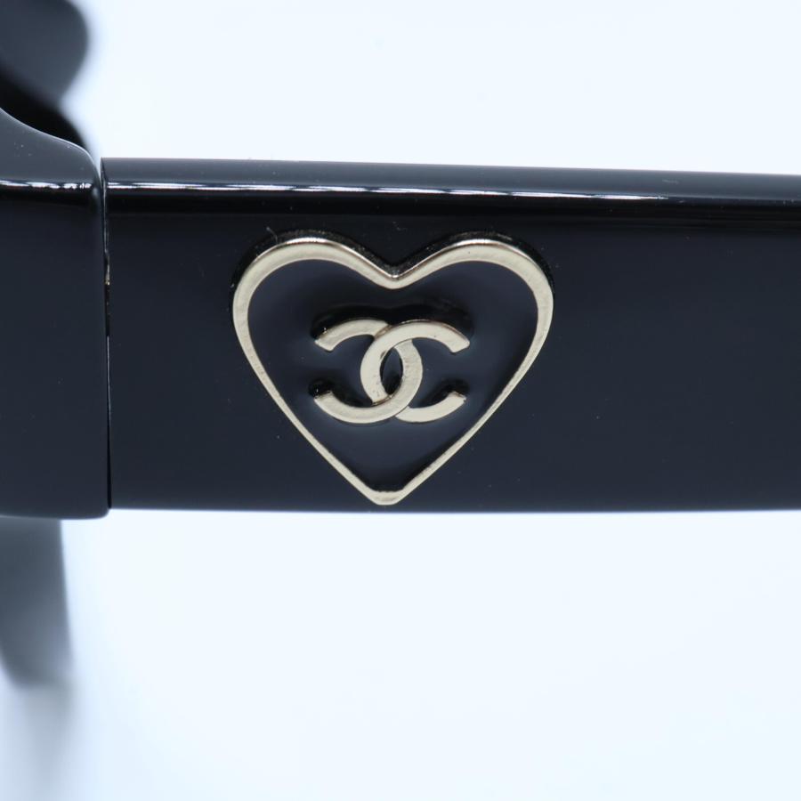CHANEL 美品 シャネル 3436-A c.501 ハートココマーク キャットアイ 