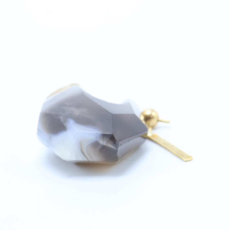 MONAKA jewellery モナカジュエリー K18 ロック ピアス メノウ