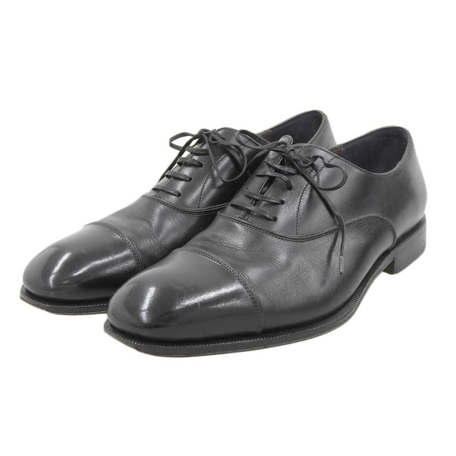 サルヴァトーレ・フェラガモ イタリア製 レザー ストレートチップ 革靴 24.5 美品 Salvatore Ferragamo サルヴァトーレフェラガモ ストレートチップ