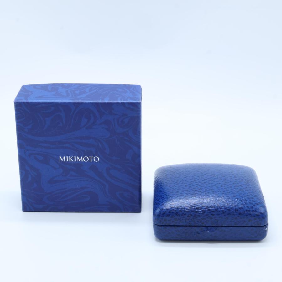 MIKIMOTO 青色ガラス製容器 専用箱付き MIKIMOTO（ミキモト） 新品磨き K18 D0.21ct刻印 ダイヤモンド ミニ