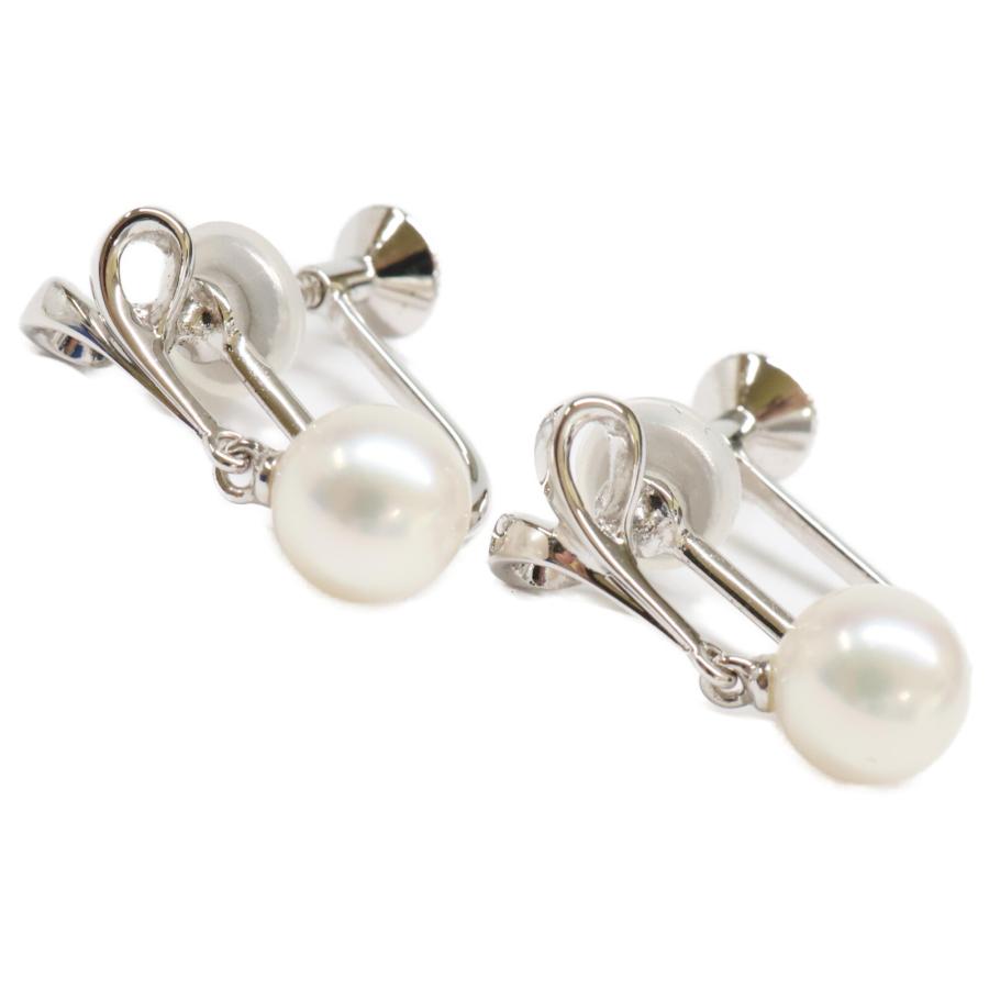 MIKIMOTO 美品 ミキモト SV 6.5mm パール イヤリング シルバー 