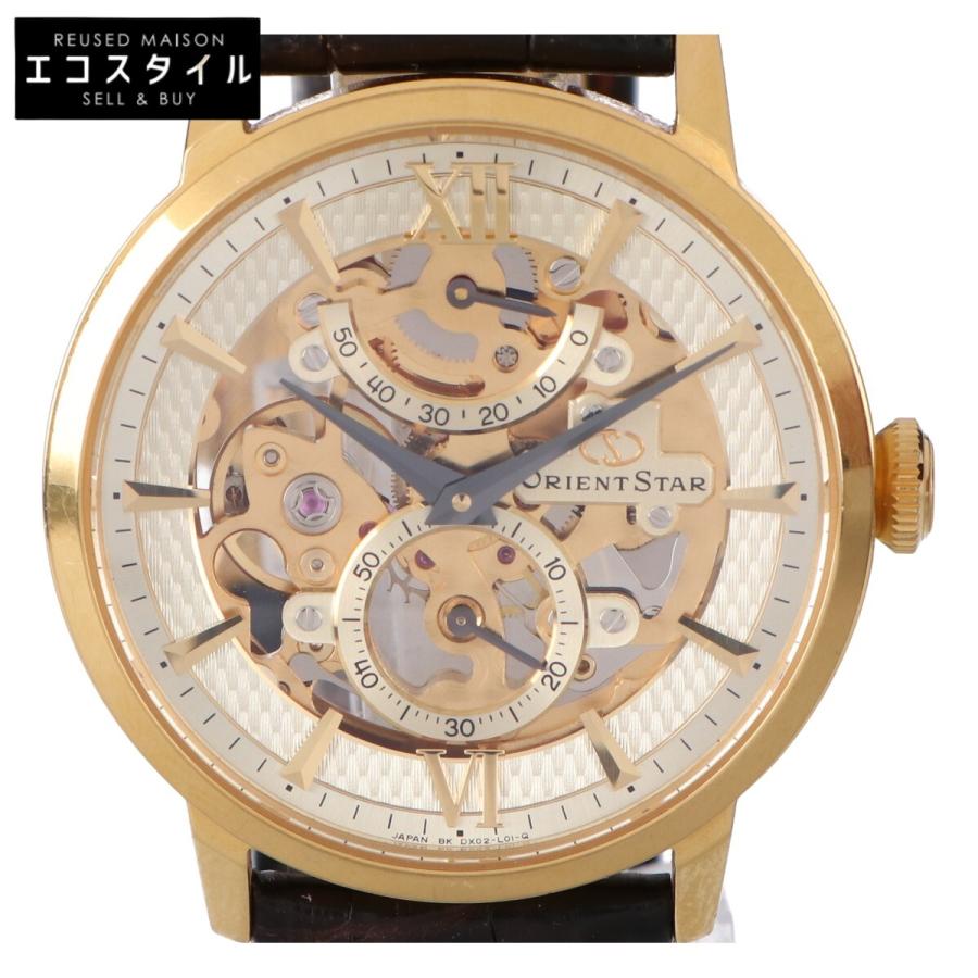 ORIENT STAR スケルトン手巻き時計 ゴールドWZ0031DX