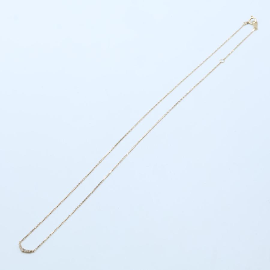 agete（アガット） 美品 K10 0.05 三日月モチーフ ダイヤモンド