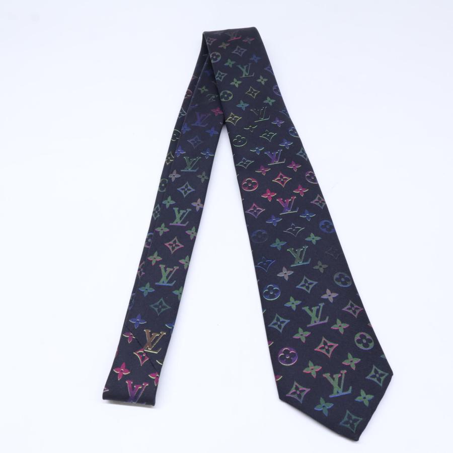 極美品◇鑑定済み◇ルイヴィトン ネクタイ バーガンディ モノグラム LOUIS VUITTON ルイヴィトン ネクタイ モノグラム ミックスモノグラム