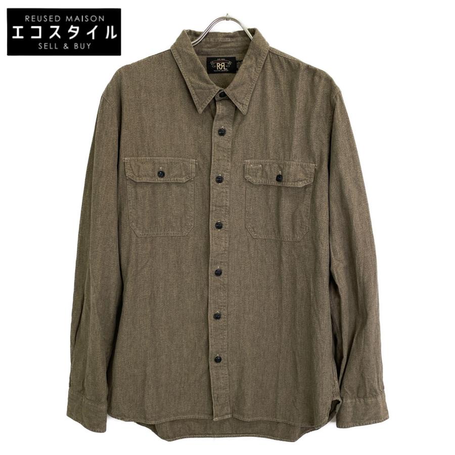 RRL ダブルアールエル SELVEDGE JASPE WORKSHIRT ワークシャツ カーキ