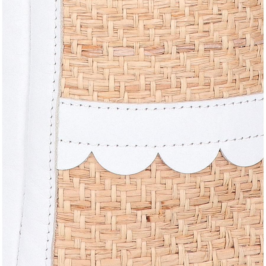 LUDLOW ホワイト トートバッグ スカラップ