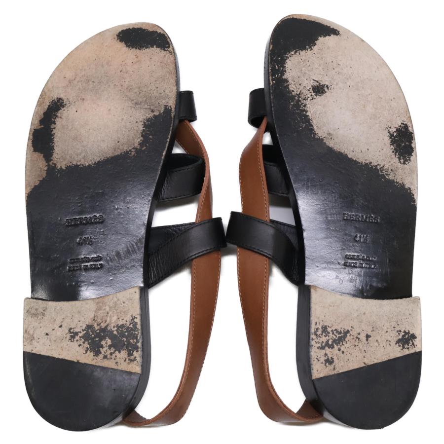 HERMES クロスストラップ ビーチサンダル ブラック HERMES クロスストラップ ビーチサンダル ブラック