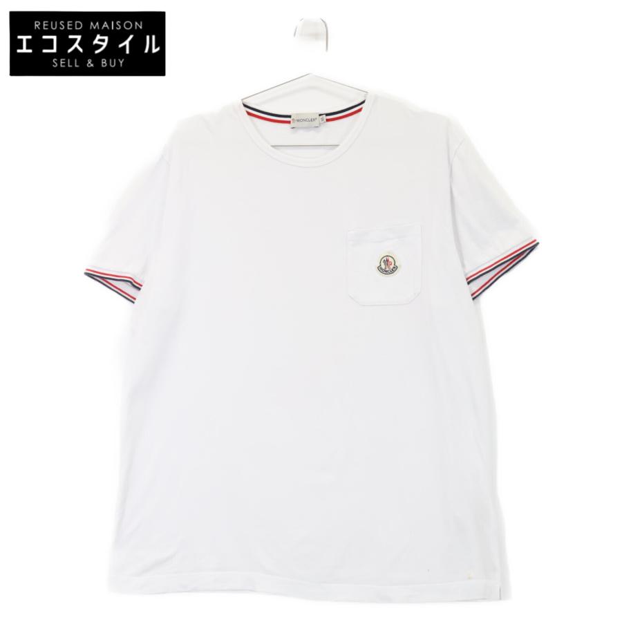 MONCLER モンクレール MAGLIA T-SHIRT ポケット Tシャツ ホワイト XL 