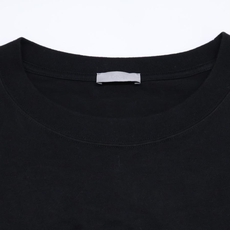 DIOR ディオール 19AW ブラック 293J645A0677 アトリエ刺繍 半袖Tシャツ ブラック XXL トップス コットン メンズ 中古の画像