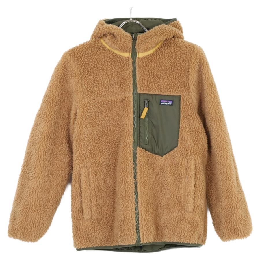 patagonia（パタゴニア） カーキ×ベージュ キッズ・リバーシブル