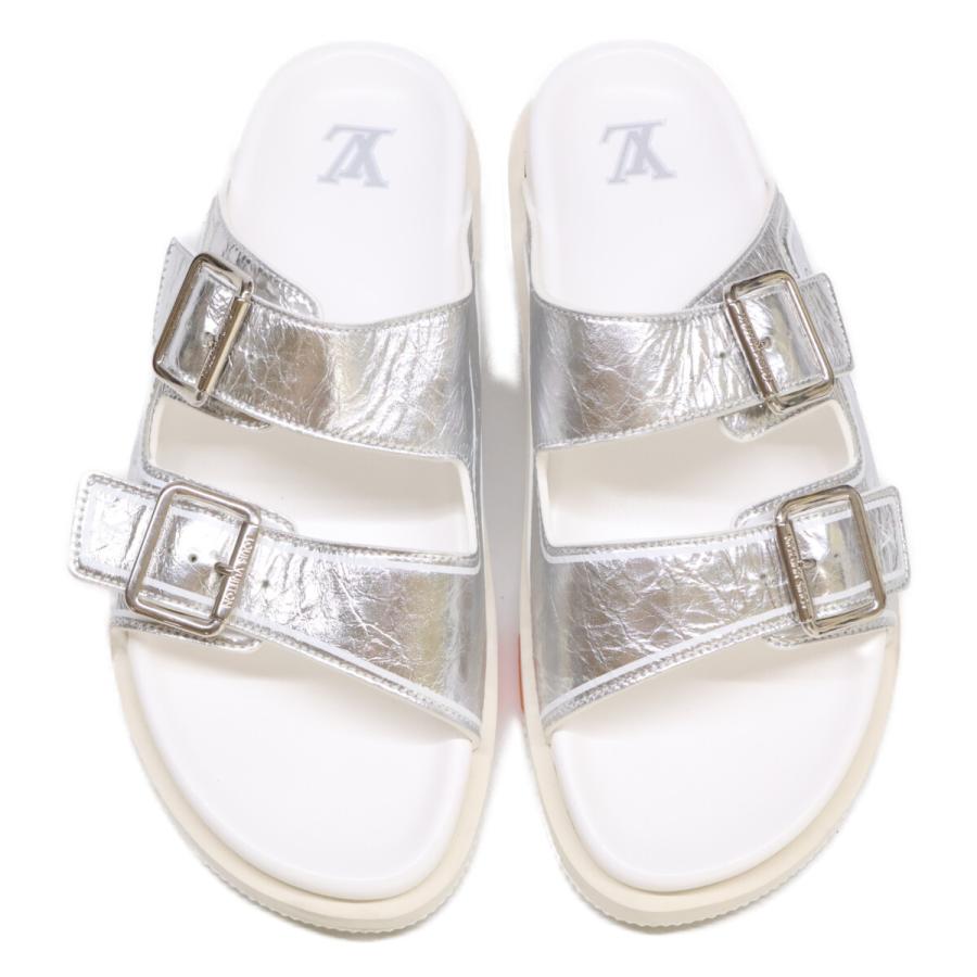 美品/ LOUIS VUITTON ルイヴィトン LVトレイナーライン レザーサンダル