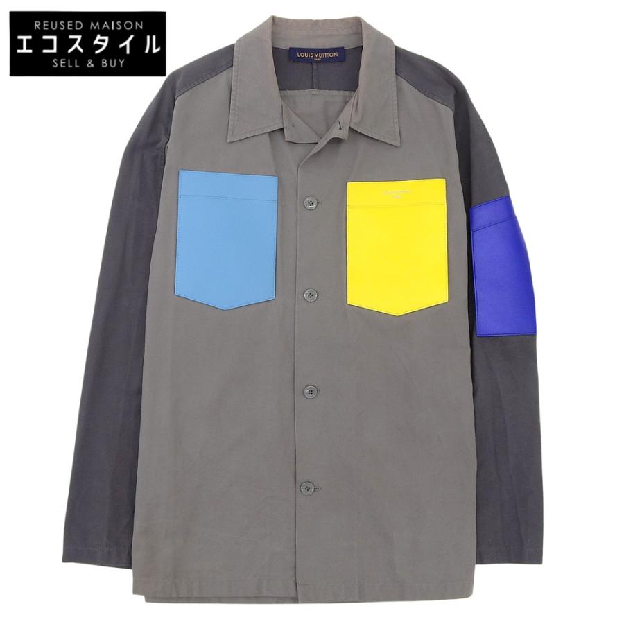 ルイヴィトン　メンズ　長袖シャRM222M LOUIS VUITTON LOUIS VUITTON ルイヴィトン ユーティリティ コットン オーバーシャツ