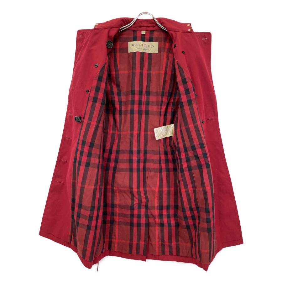【美品】Burberry バーバリー ロングコート カシミヤ混 Mサイズ BURBERRY バーバリー カシミヤ混 ロングコート 赤 レッド M相当 【公式