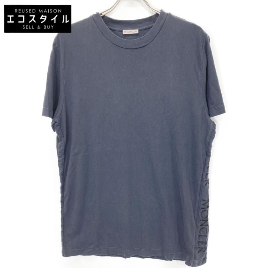 MONCLER（モンクレール） ネイビー ロゴTシャツ ネイビー L トップス