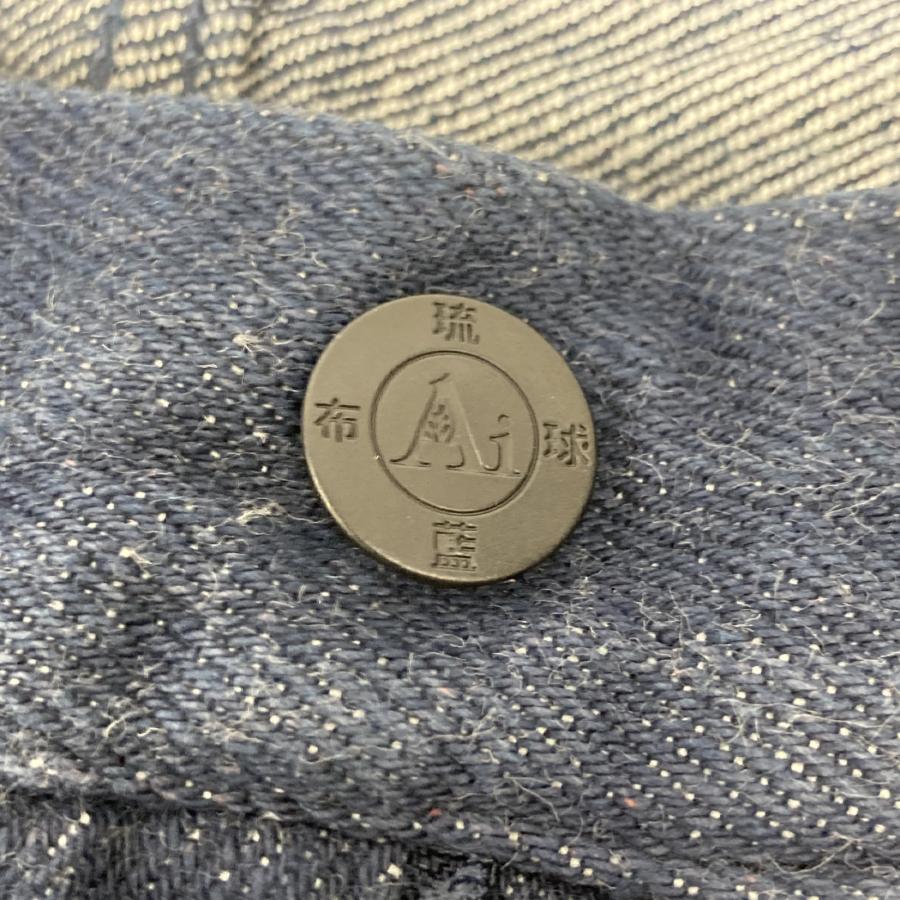 AineRy アイナリー 琉球藍 ストレート デニム インディゴ 46 ボトムス