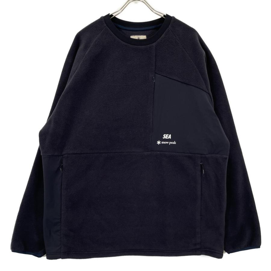 snow peak（スノーピーク） ×WIND AMD SEA ネイビー フリース プル