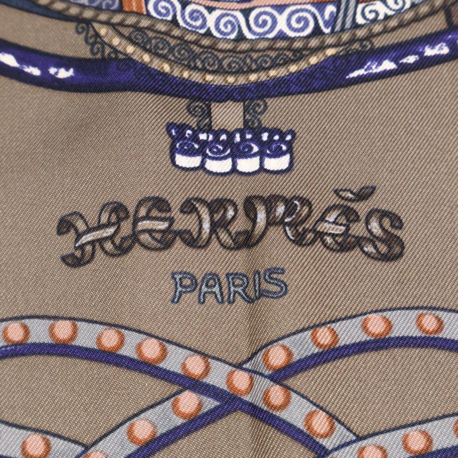 美品 HERMES エルメス PAPEROLES パプロール 馬車と貴族 シルク カレ90