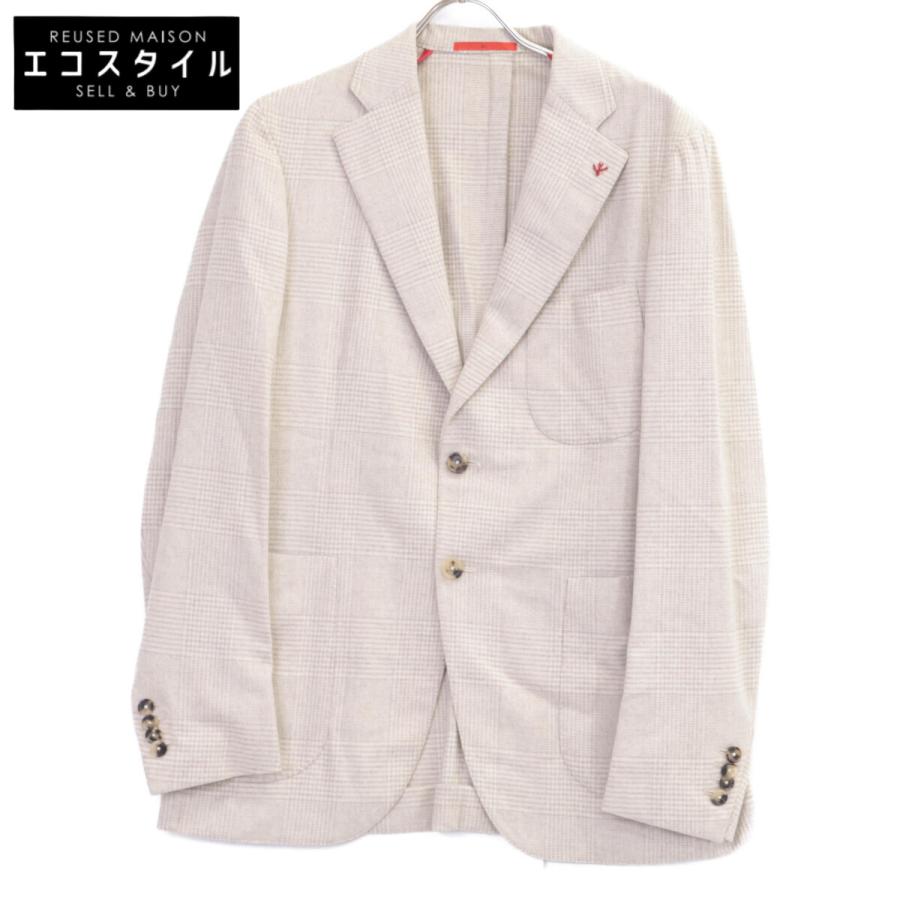 ISAIA イザイア CAMP 00663 00468 ウール×カシミヤ ハウンド