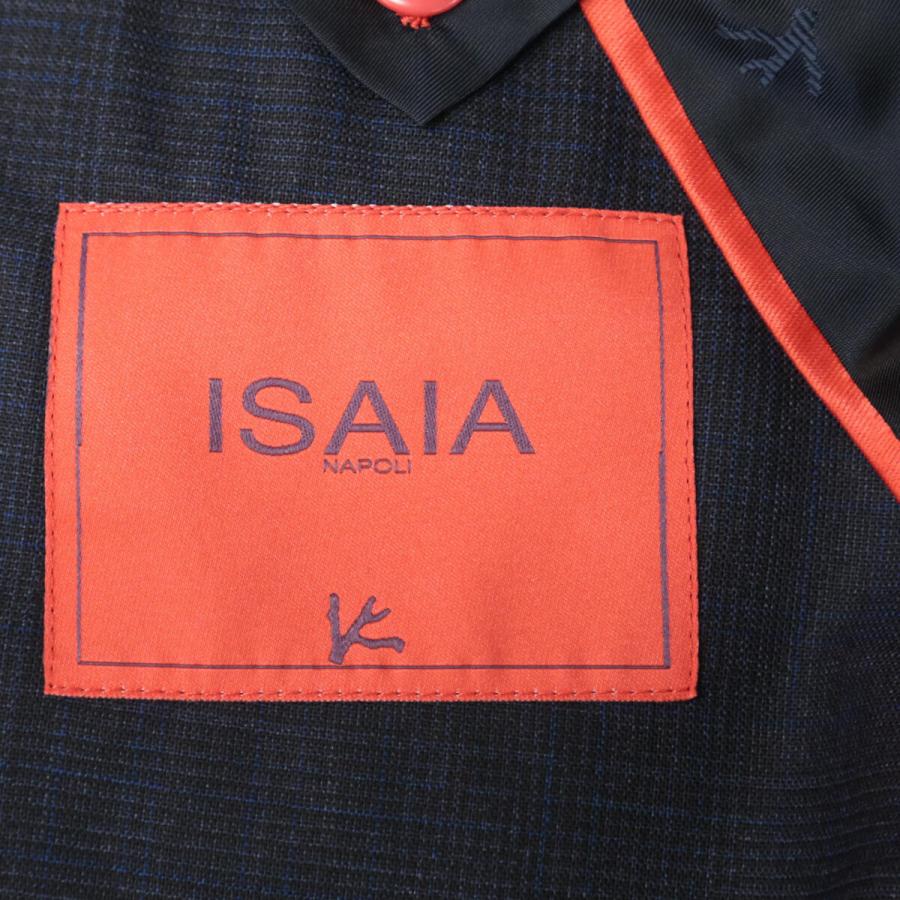 美品 ISAIA イザイア ウールストレッチ NV コンフォートPJ 本切羽