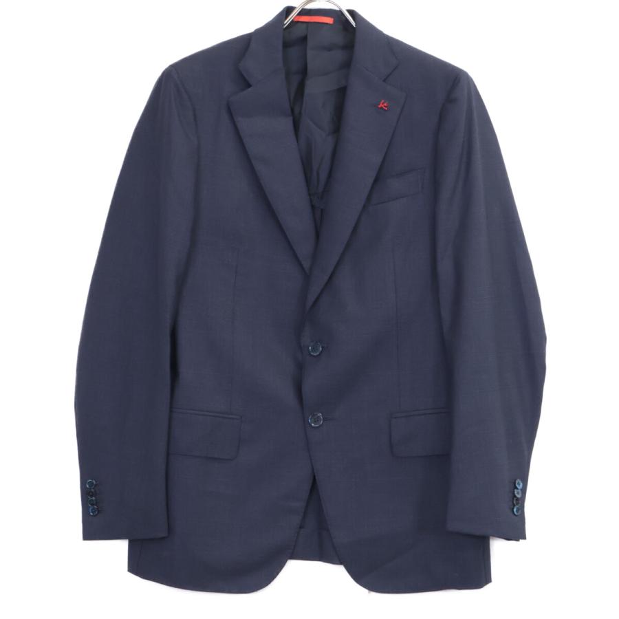 ISAIA イザイア セットアップ ジャケット パンツ ウール ネイビー L相当 ISAIA イザイア セットアップ ジャケット パンツ ウール ネイビー L相当