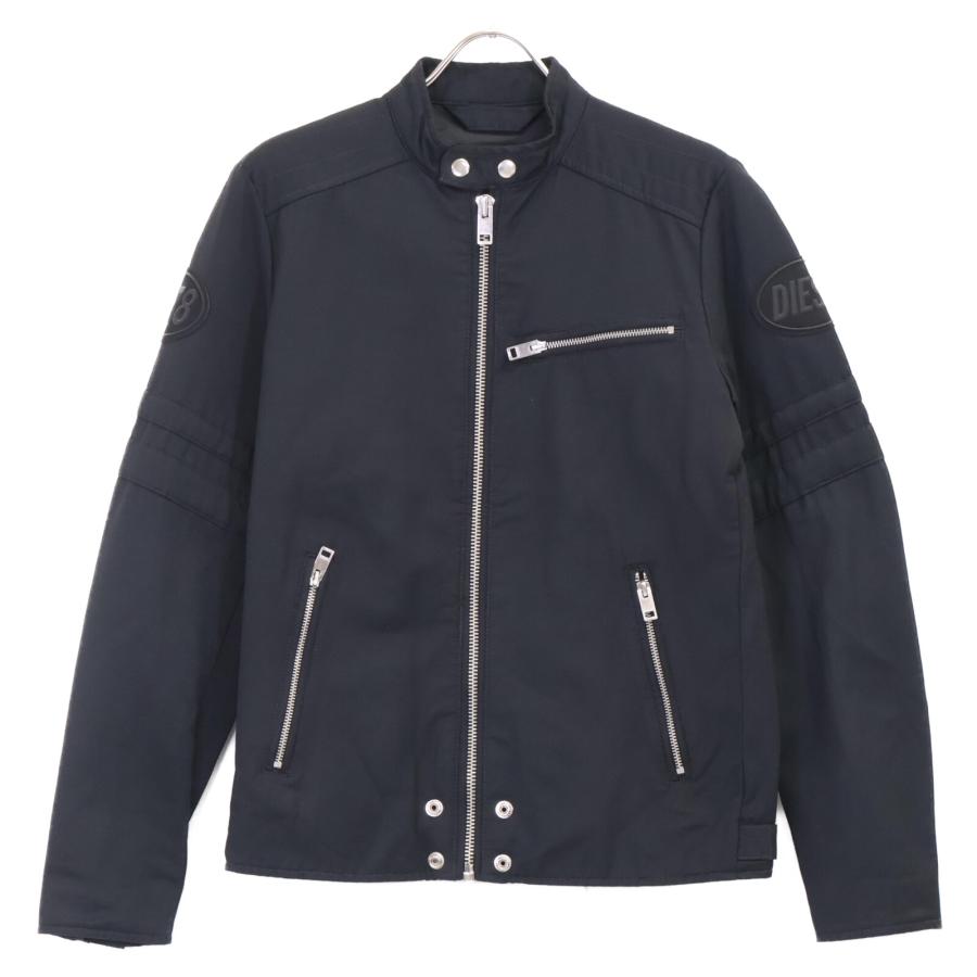 DIESEL ブラック シングルライダースジャケット DIESEL（ディーゼル） ブラック ライダースジャケット ブラック S