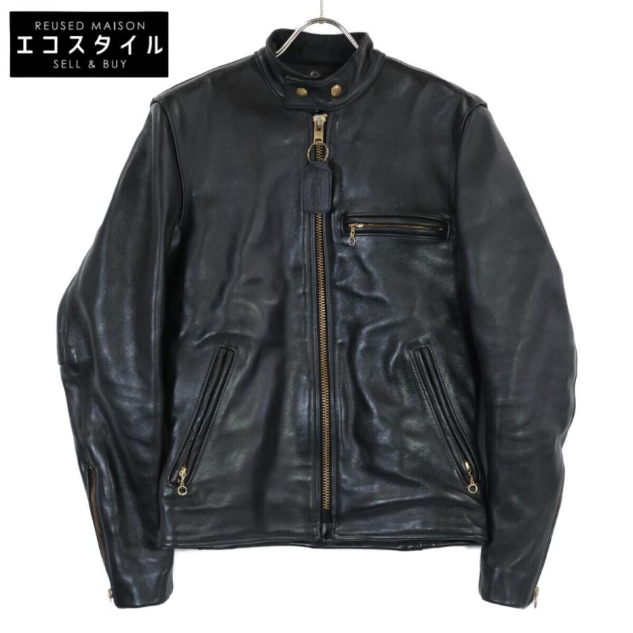 【美品】VANSON バンソン type B シングルライダース ブラック 34 VANSON（バンソン） TYPE-B シングルライダース ジャケット 34