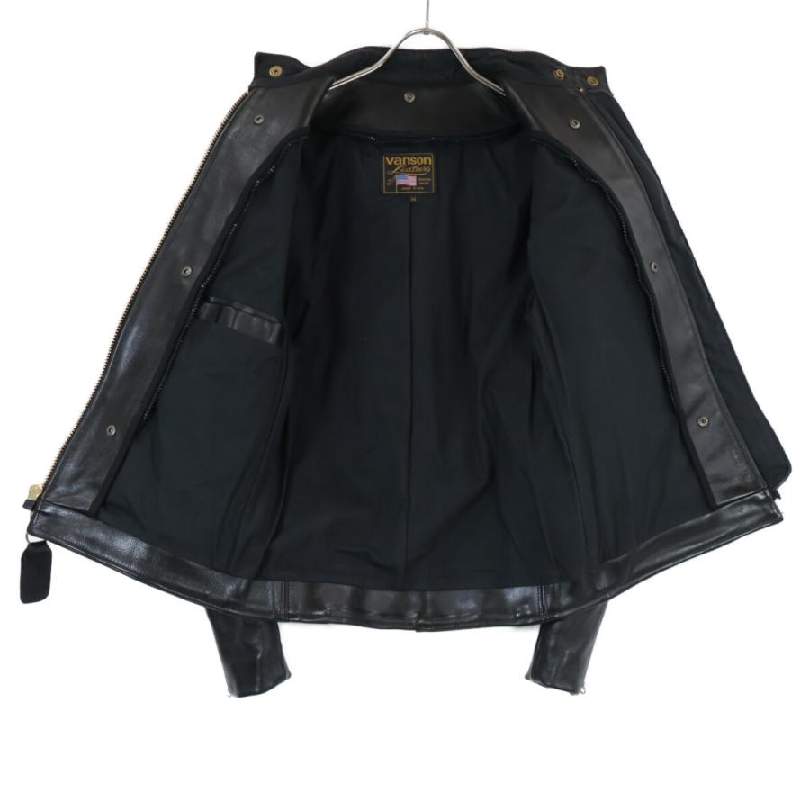 【美品】VANSON バンソン type B シングルライダース ブラック 34 VANSON（バンソン） TYPE-B シングルライダース ジャケット 34