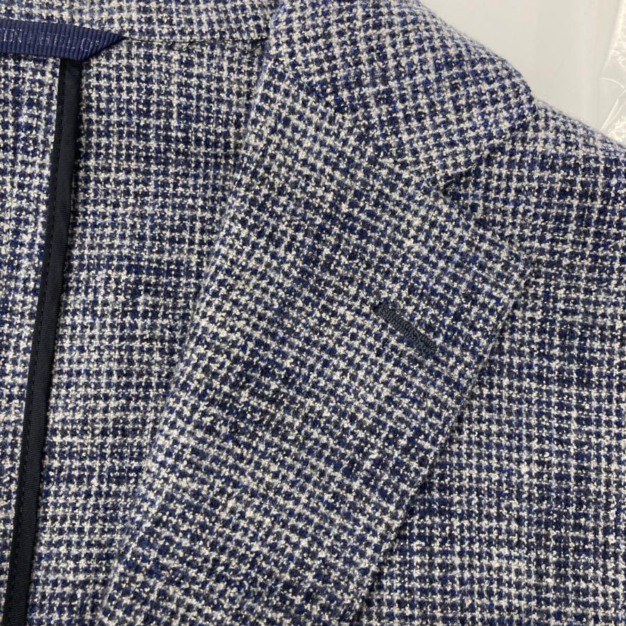 ベルベスト　ジャケットインザボックス　ネイビー格子柄 くるくるっとそのままバッグにイン！BELVEST (ベルベスト） JACKET IN