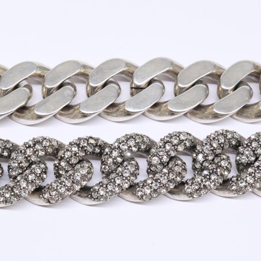 SAINT LAURENT PARIS サンローランパリ メタル/ラインストーン 喜平