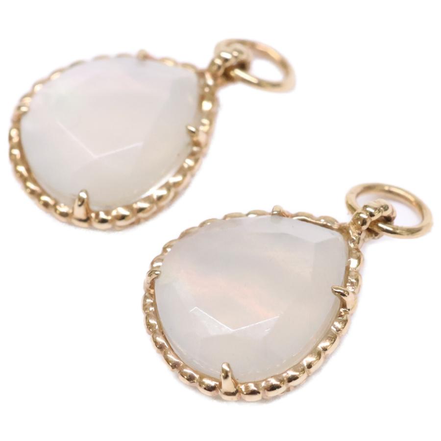 agete 美品 アガット K10 マルチストーン ピアス チャーム イエロー