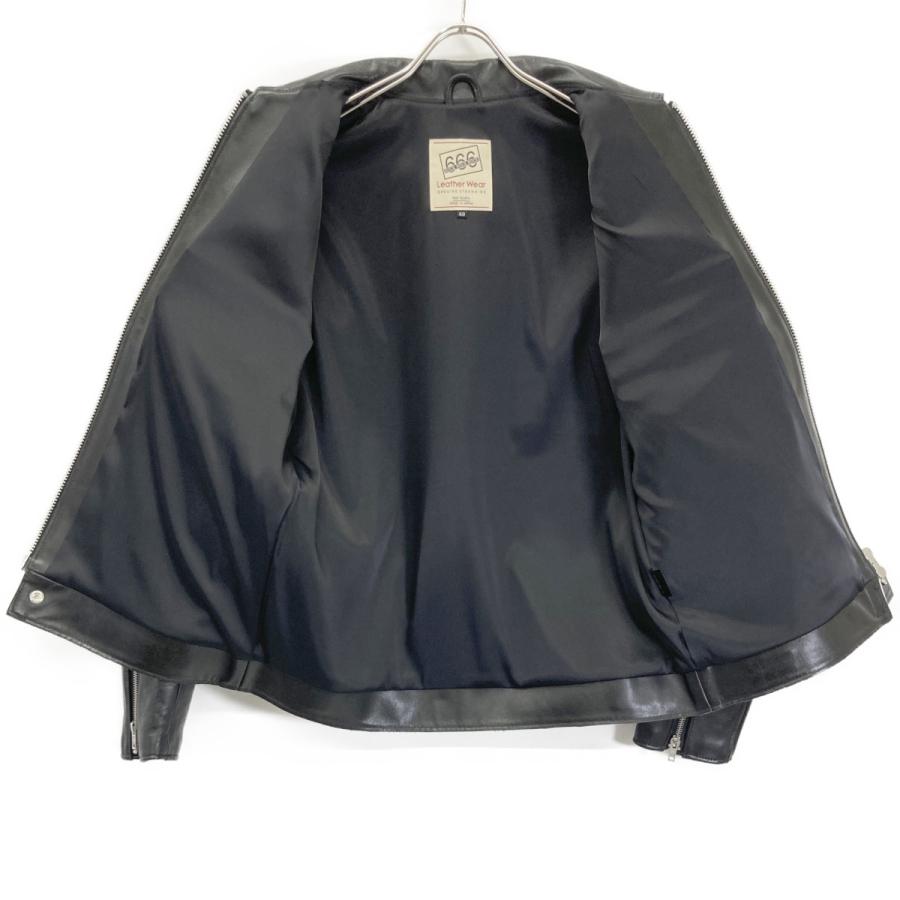 666 666トリプルシックス ブラック LETHER WARE ライダース
